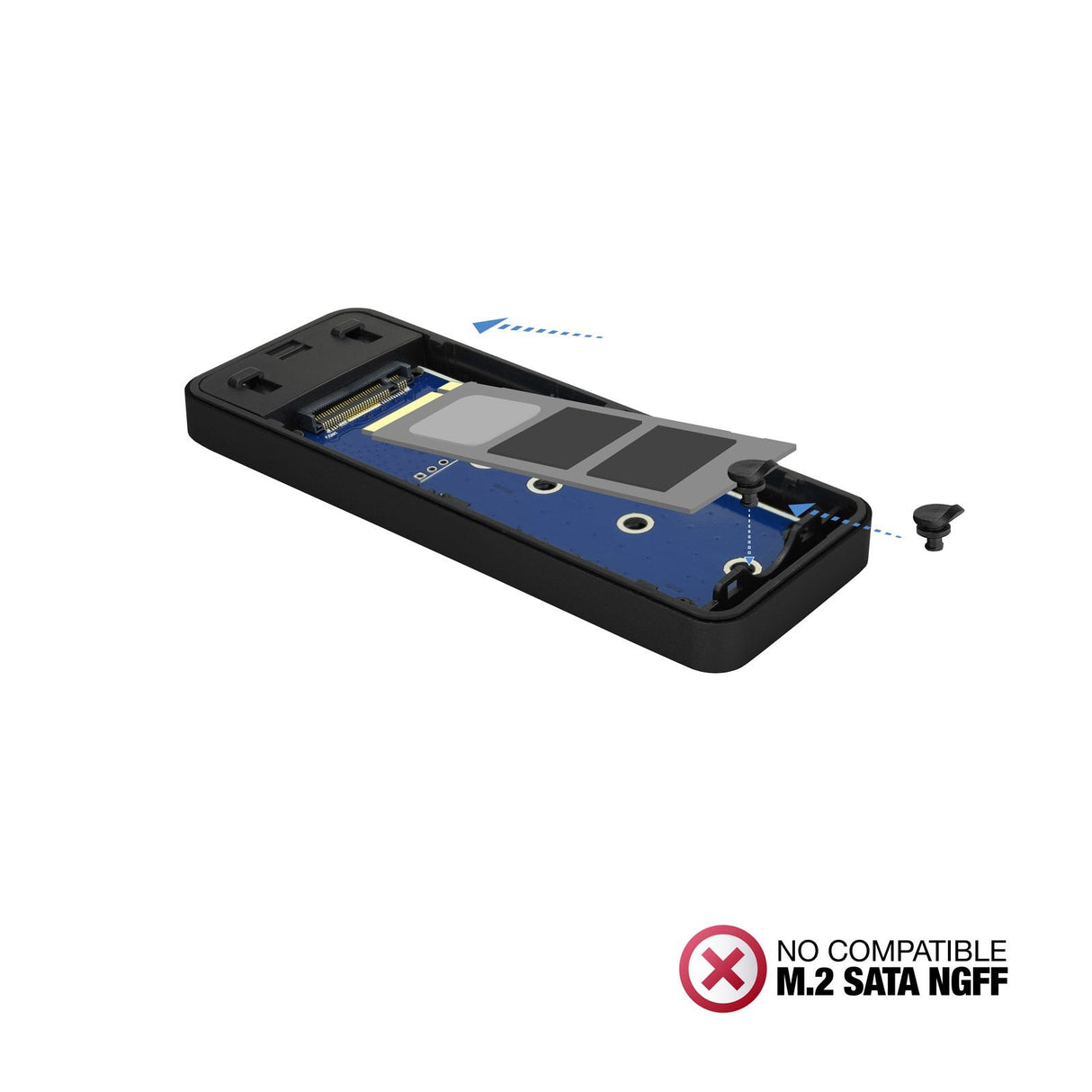 EAN 8433281009912 - TooQ TQE-2280B caja para disco duro externo Caja externa para unidad de estado sólido (SSD) Negro M.2 imagen 5