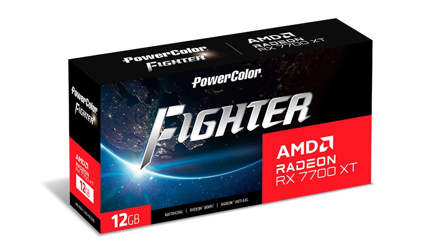 Tarjeta Gráfica Powercolor Rx 7700xt 12gb Gddr6 Fighter