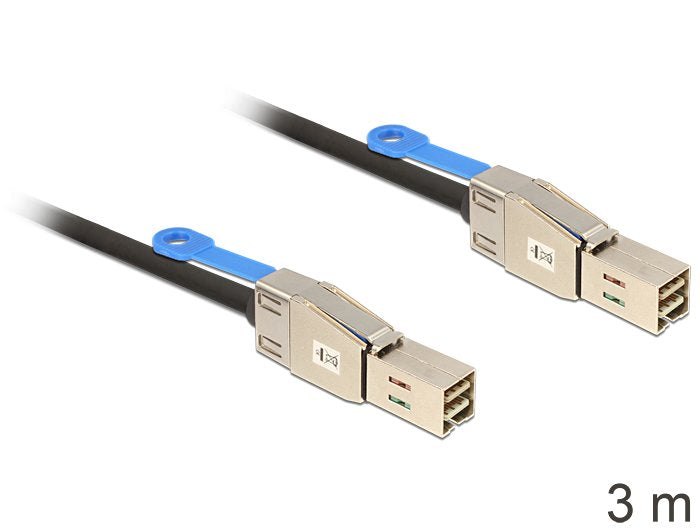 EAN 4043619833962 - DeLOCK 83396 cable Serial Attached SCSI (SAS) 3 m Negro, Plata imagen 1