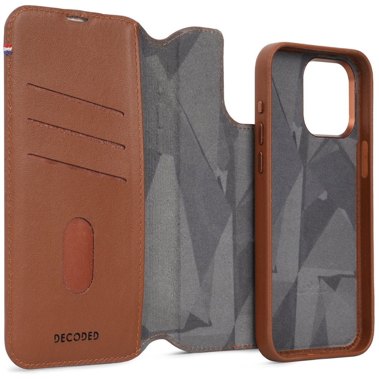 Decoded Leather Detachable Wallet For Iphone 15 Pro Tan