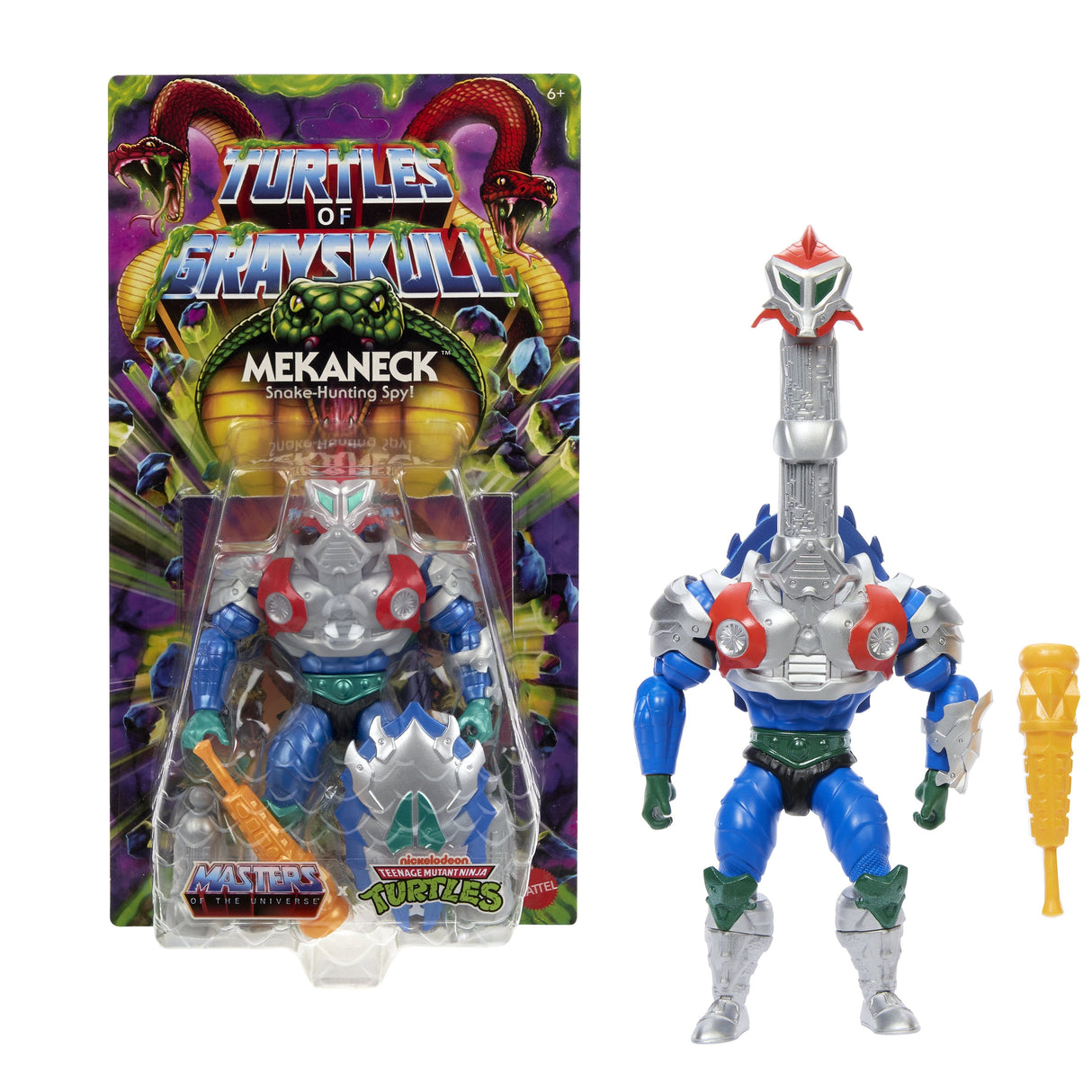 Figura De Juguete Mattel Masters Of The Universe Origins Turtles Of Grayskull Mekaneck Jbn00