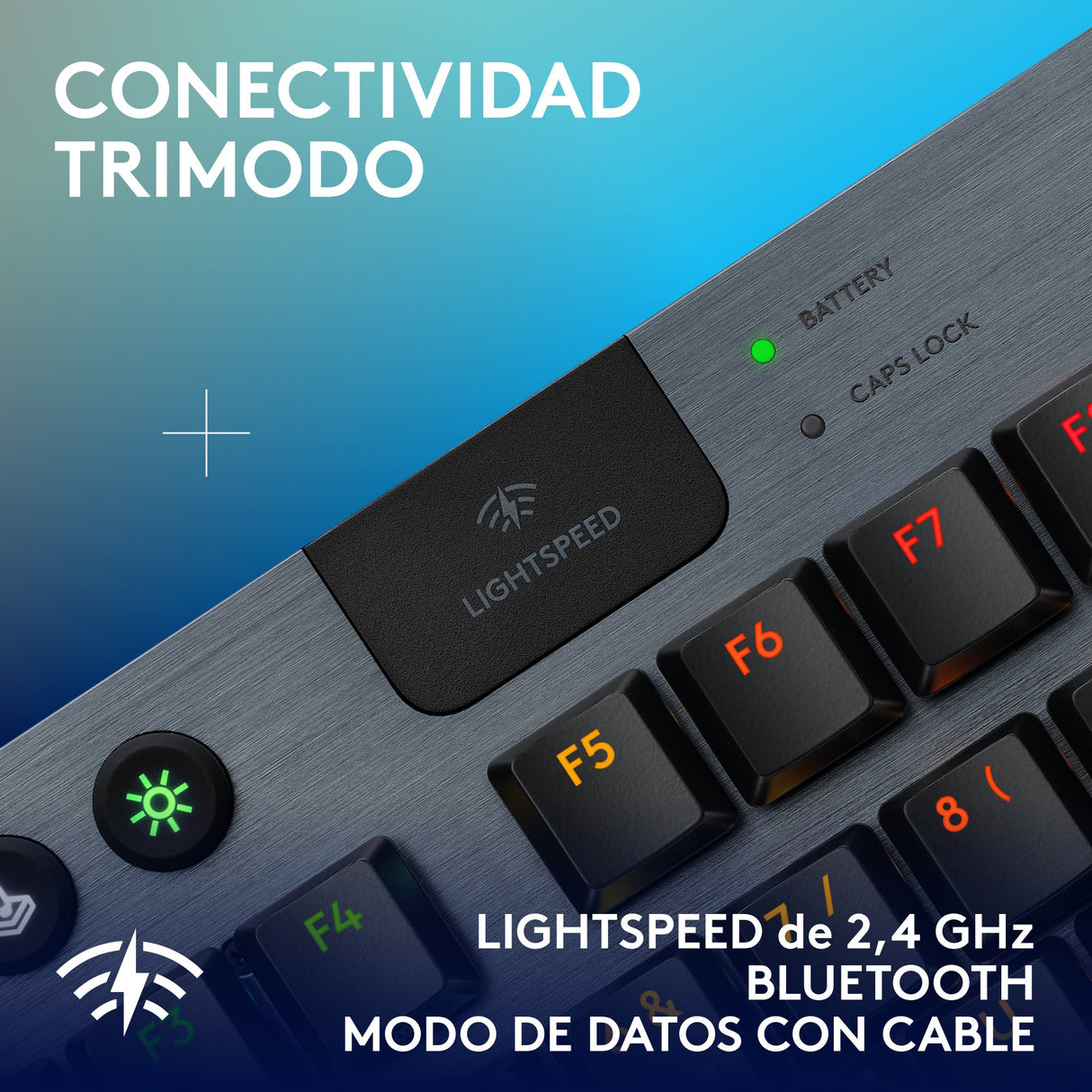 EAN 5099206121843 - Logitech G G915 X LIGHTSPEED TKL teclado Juego USB + RF Wireless + Bluetooth QWERTY Español Negro imagen 5