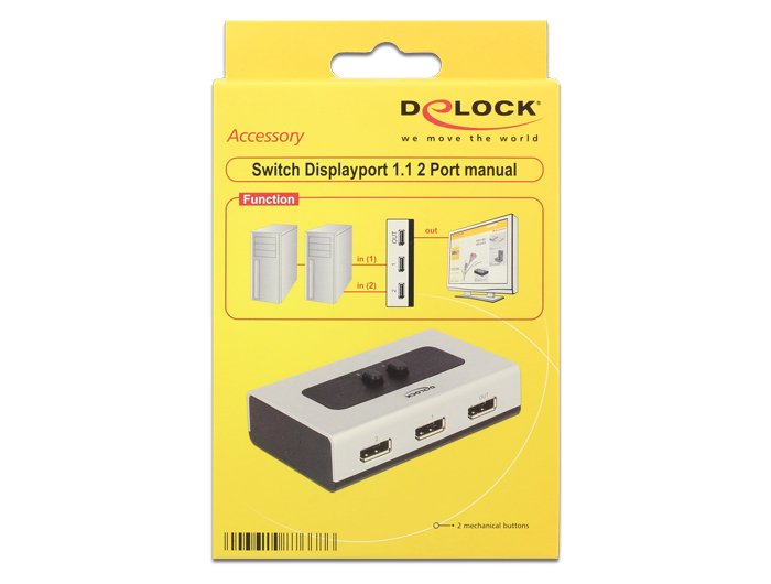 Delock 87668 Switch Displayport 1.4 Manual De 2 Puertos