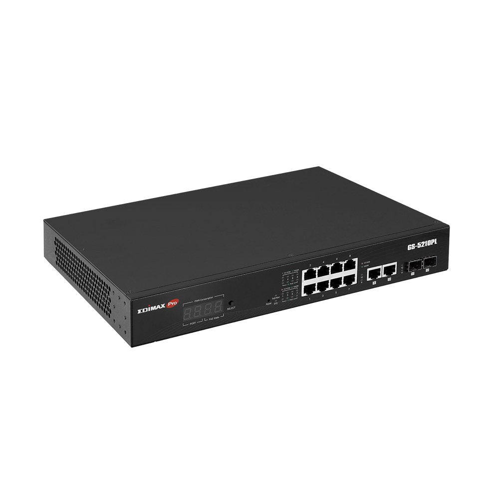Edimax Pro Gs-5210pl Switch 10xgb Poe+ 2xsfp Surve