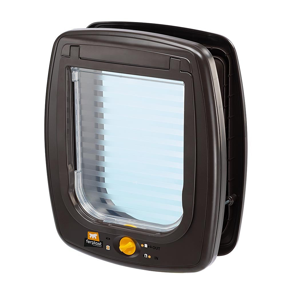 Ferplast Swing 9 - Puerta Para Gatos Grandes Y Perros Pequeños 26,2 X 10,2 X 31,2 Cm - Marron