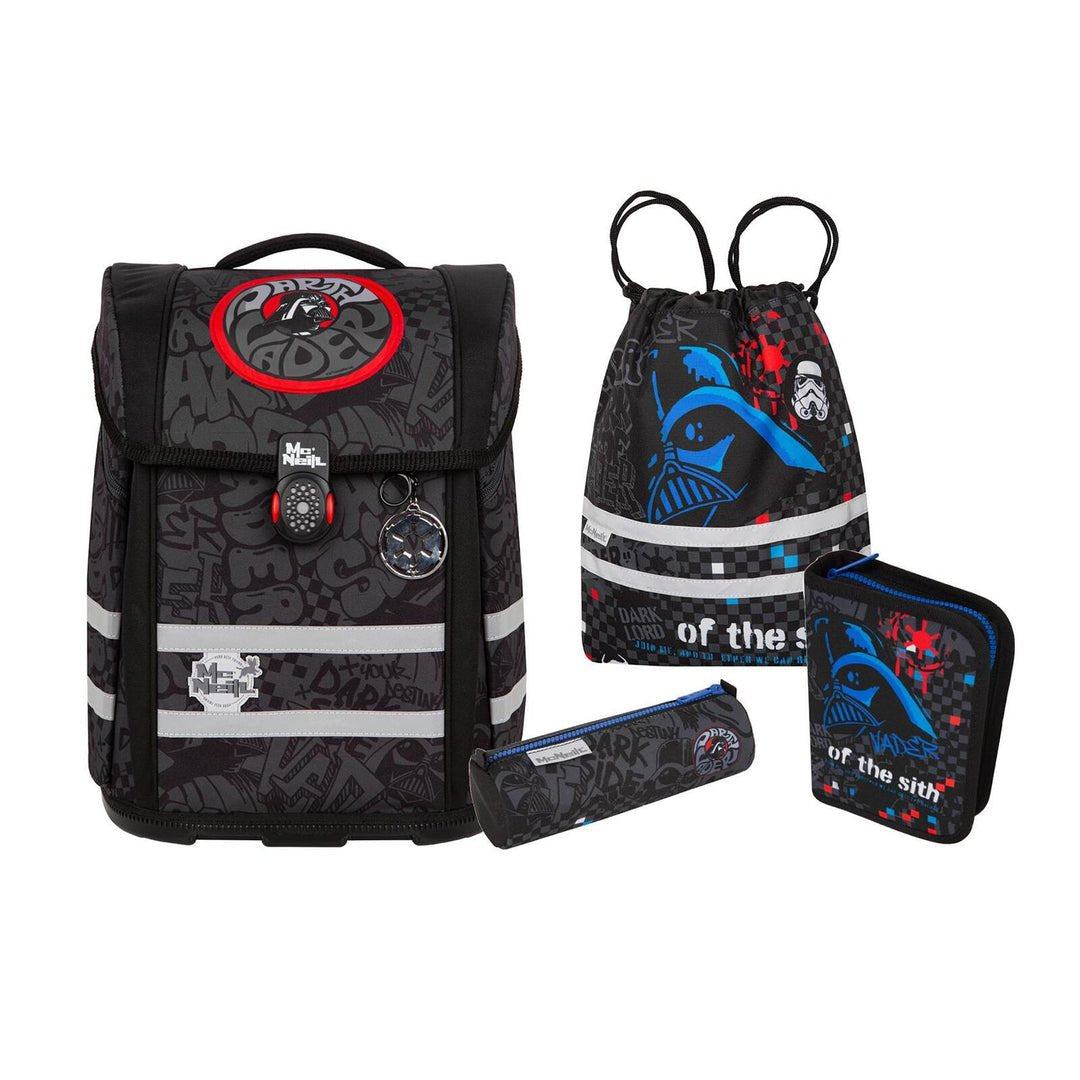 Mcneill Juego De Mochila Escolar Perfecto 5tlg Star Wars Darth-Vader