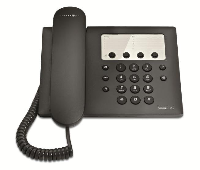 Telekom Telefono Concept P214, Negro