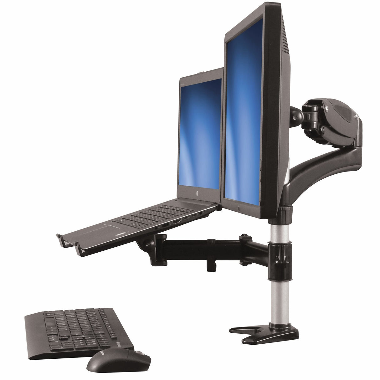 EAN 0065030864589 - StarTech.com ARMUNONB soporte para monitor 68,6 cm (27") Escritorio Aluminio, Negro imagen 1