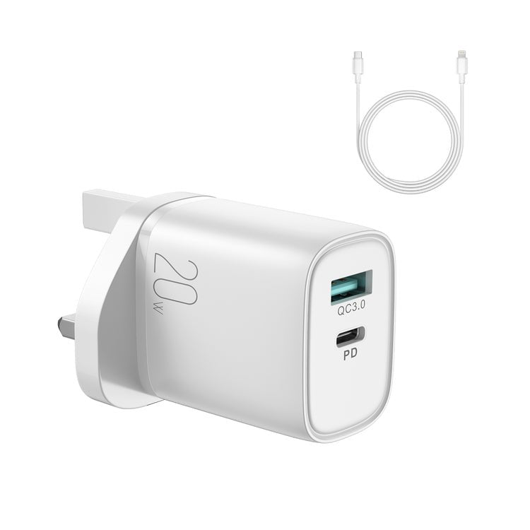 Joyroom Szybka Ladowarka Sieciowa Usb-A Qc3.0 / Usb-C Pd 20w Biala (L-Qp2011)