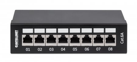 Intellinet 8-Port Cat6a Patchpanel Ftp Desktop Negro