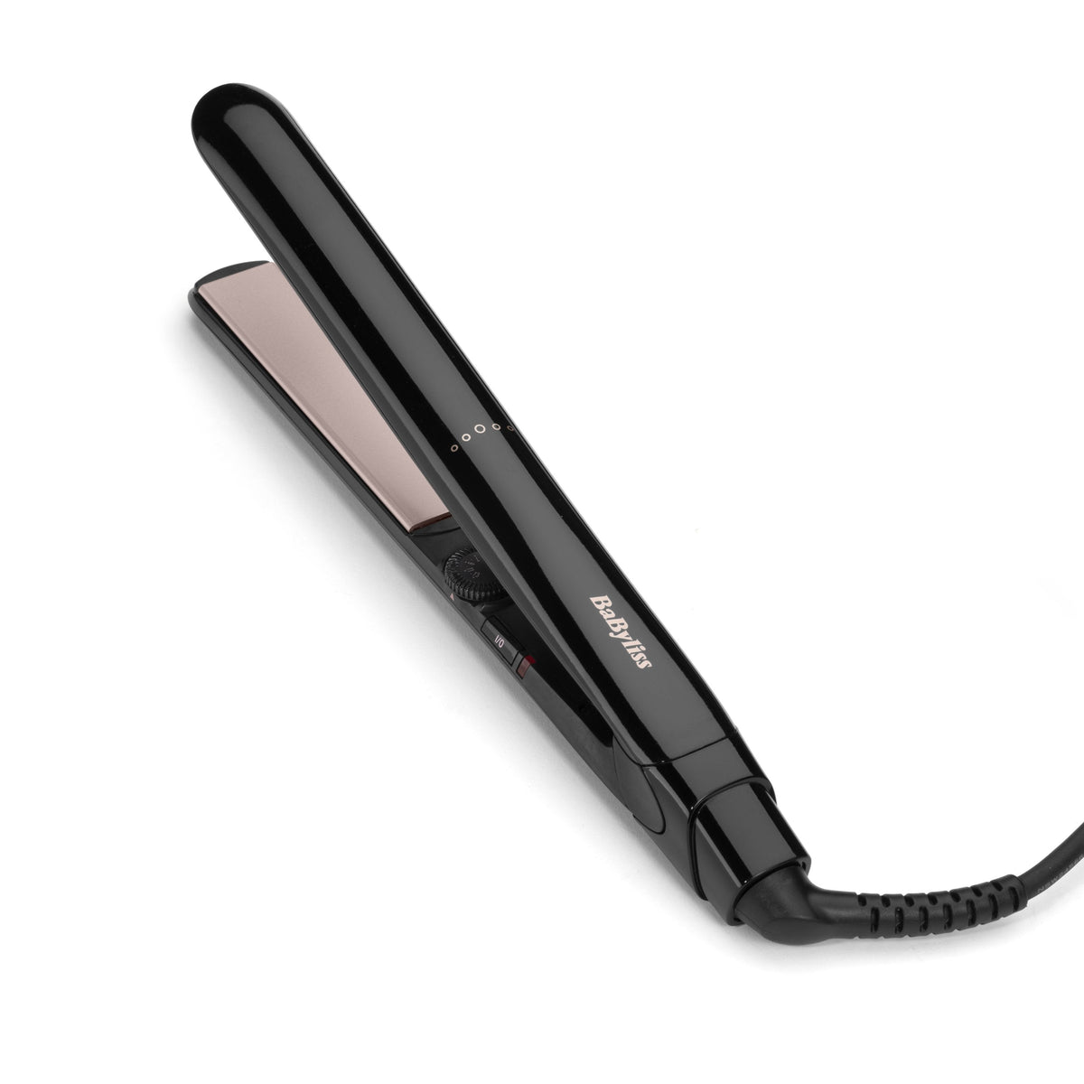 Plancha De Pelo Babyliss Smooth Control 235 Caliente Negro, Oro Rosado 3 M