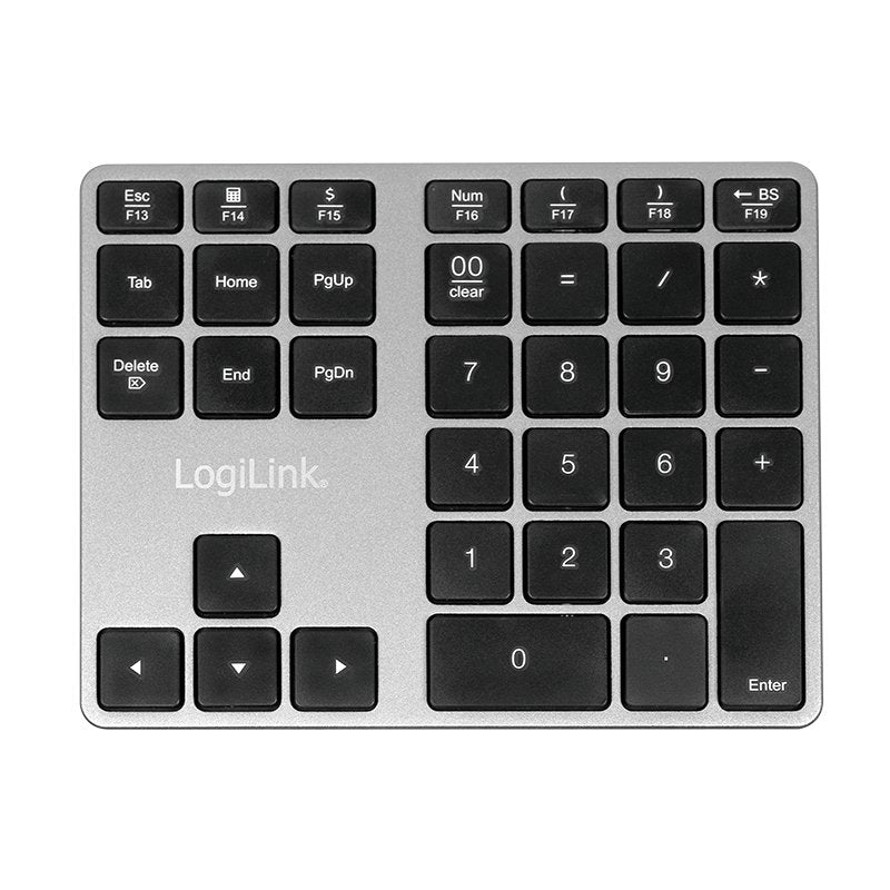 Logilink Id0187 Teclado Numérico Universal Bluetooth Aluminio, Negro