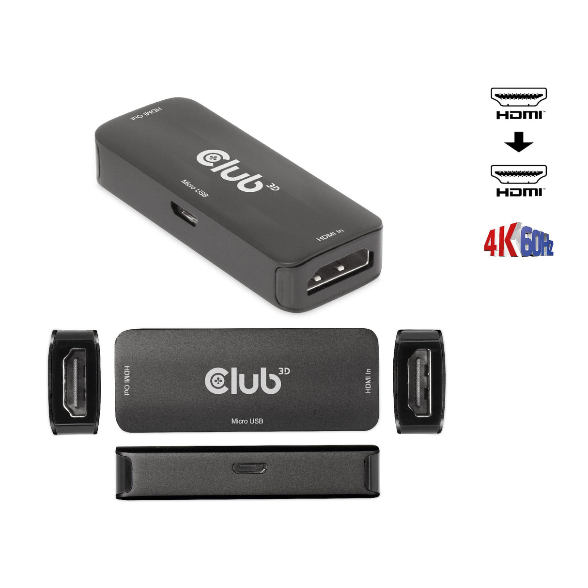 EAN 8719214472825 - CLUB3D CAC-1307 extensor audio/video Repetidor de señales AV Negro imagen 6