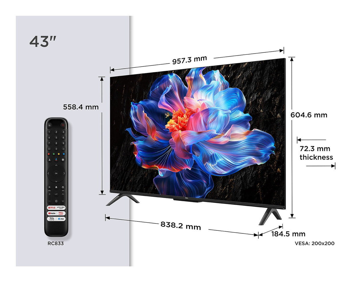 Televisor Tcl Led 43p6k 43' Ultra Hd 4k Smart Tv Wifi