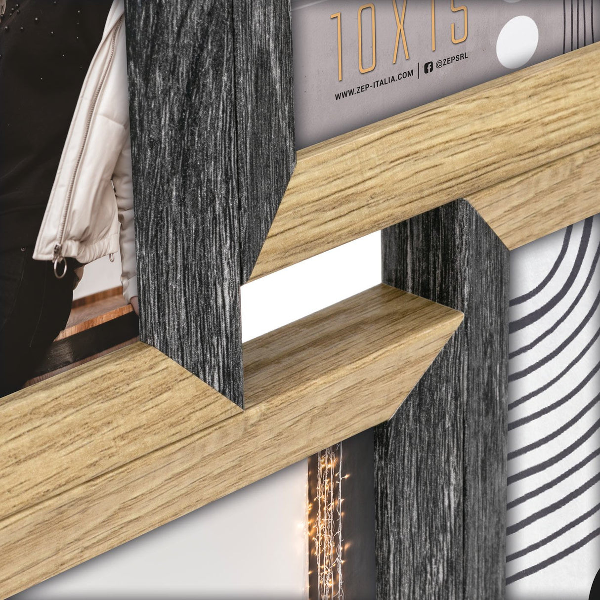 Zep Vercelli Black 6x10x15 Wood Gallery Dn688b