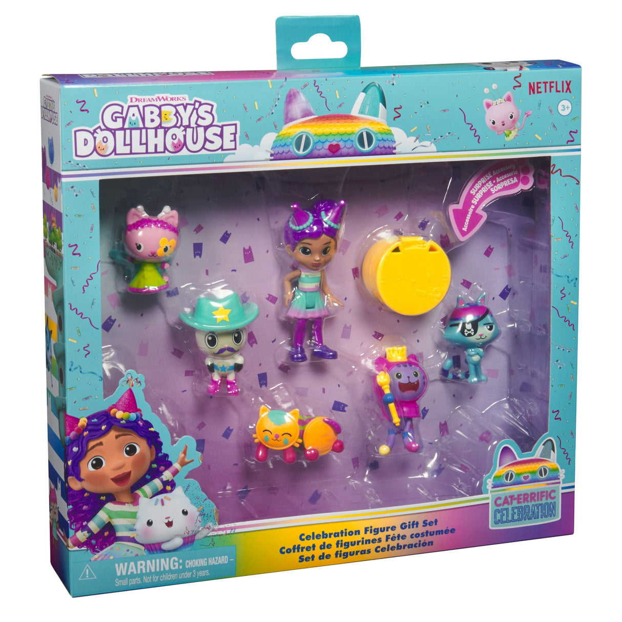 Casa De Muñecas De Spin Master Gabby: Set De Regalo Con Figuras De Fiesta, Figura De Juguete 6069603