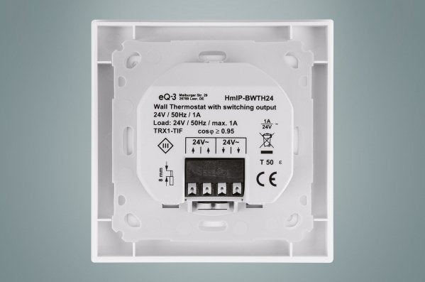 Termostato De Pared Homematic Ip Con Salida De Conmutación (Hmip-Bwth24) Para Interruptor De Marca 24v 150697a0