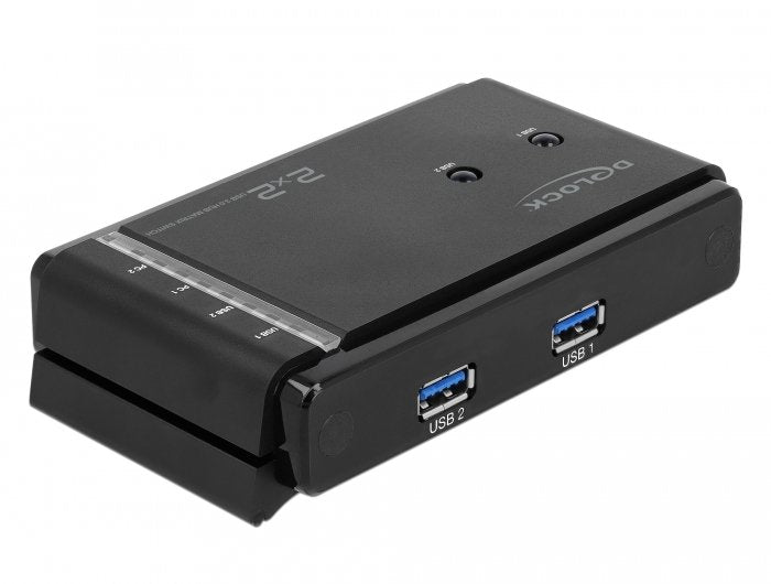 Delock 87736 Matriz De Conmutación, Interruptor/Conmutador Negro, 5 Gbit/S, Metal, Usb Tipo A, Usb Tipo B, 100 - 240 V, 50 ~ 60 Hz, 0.5 A