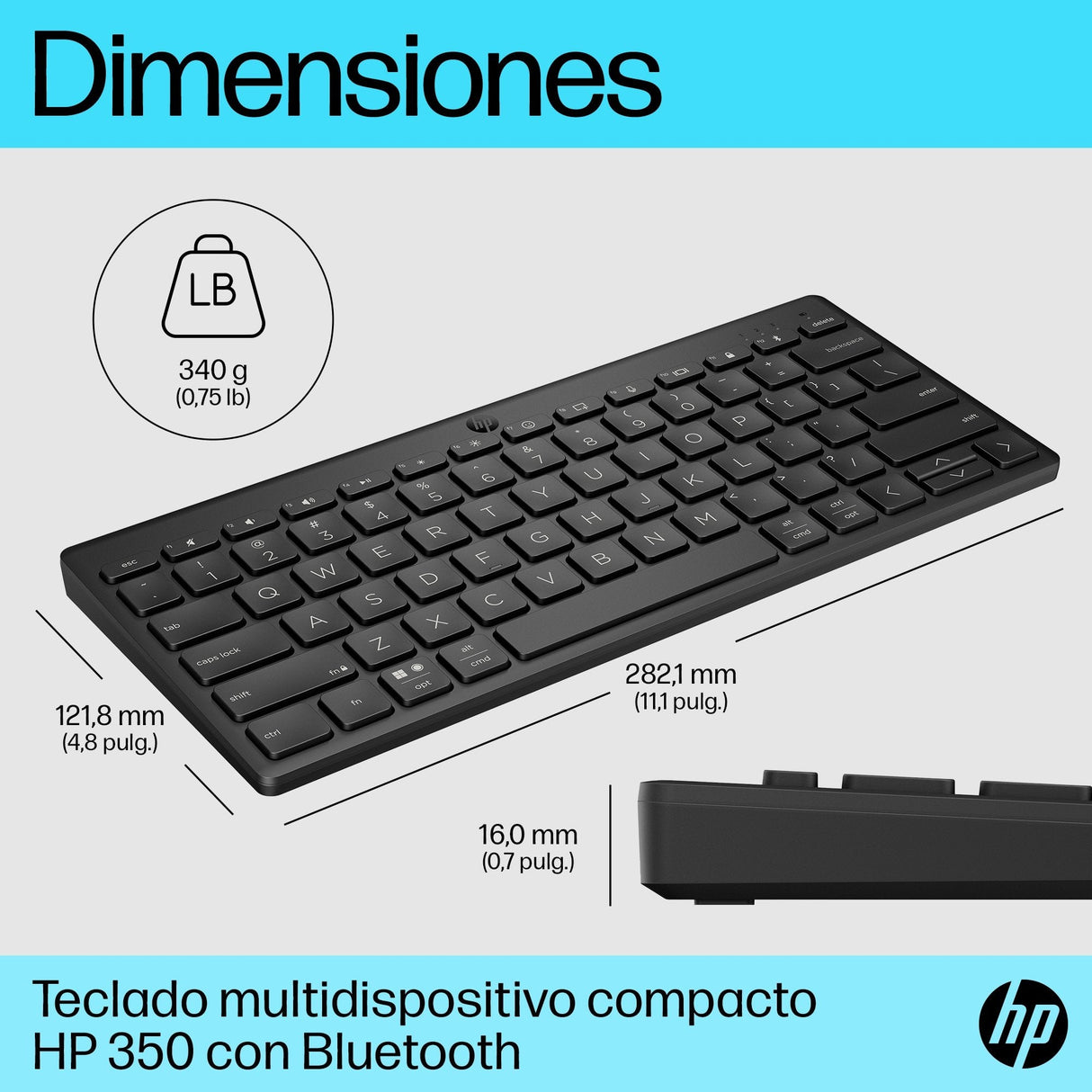 Hp 692s8aa#Abd, Teclado Negro