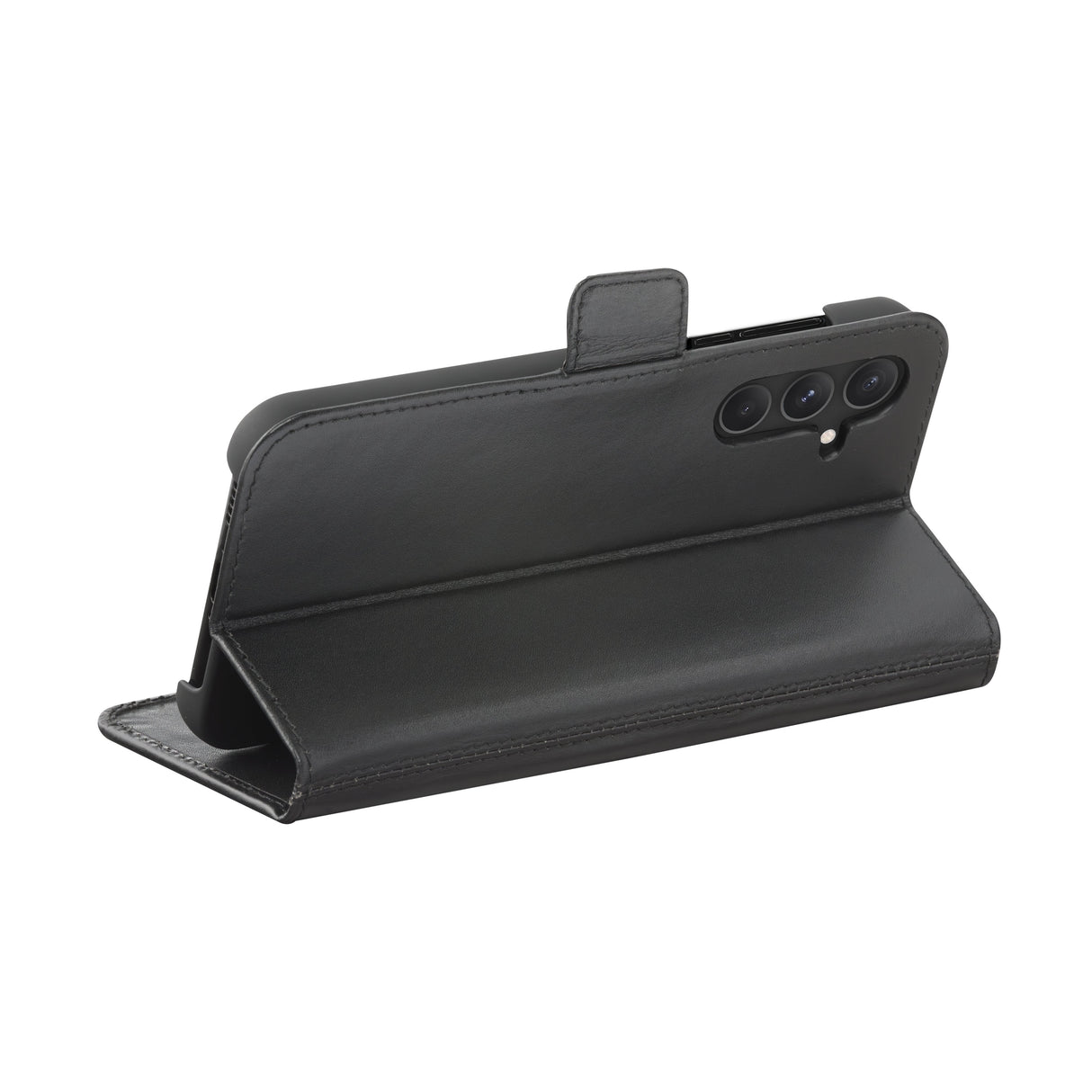 Dbramante1928 Copenhagen Funda Con Tapa Para Teléfono Móvil Cuero De Grano Entero Negro Para Samsung Galaxy A55