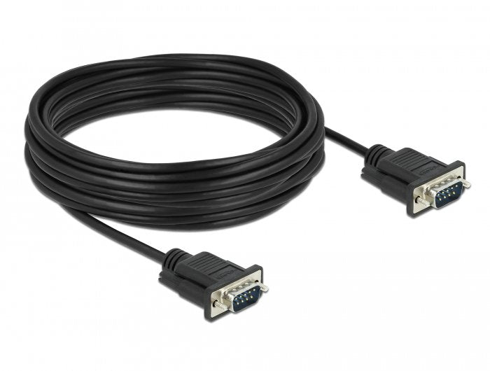 Delock Rs-232 Cable Seriell D-Sub 9 Stecker Zu Stecker Mit Schmalem Steckergehäuse 10 M