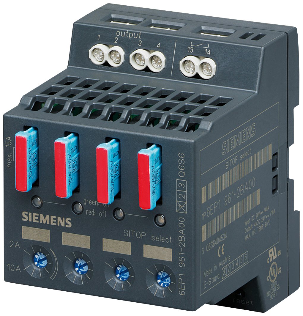 Siemens 6ep19612ba00 Sitop Select 4 Kanaliges Diagnosemodul Ausg.24vdc 10a