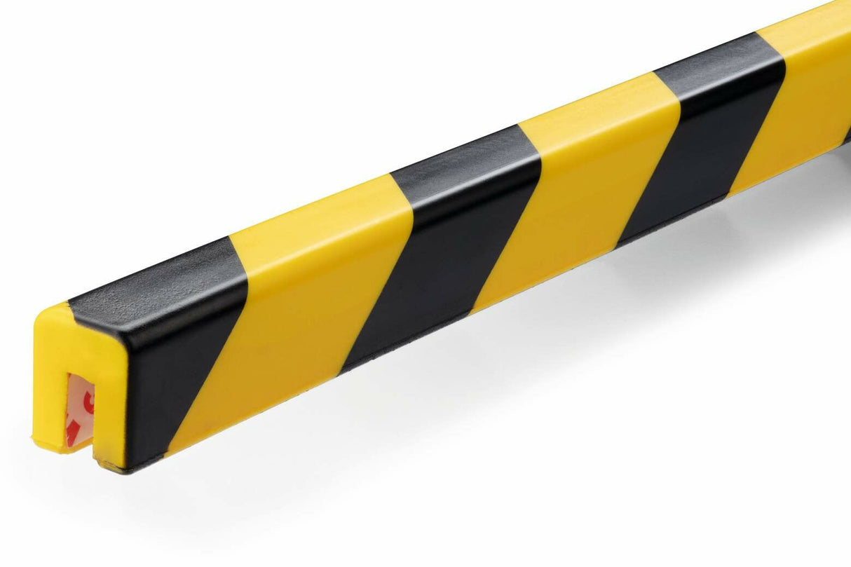 Perfil Protector De Bordes Durable E8 Amarillo Negro Autoadhesivo 1m
