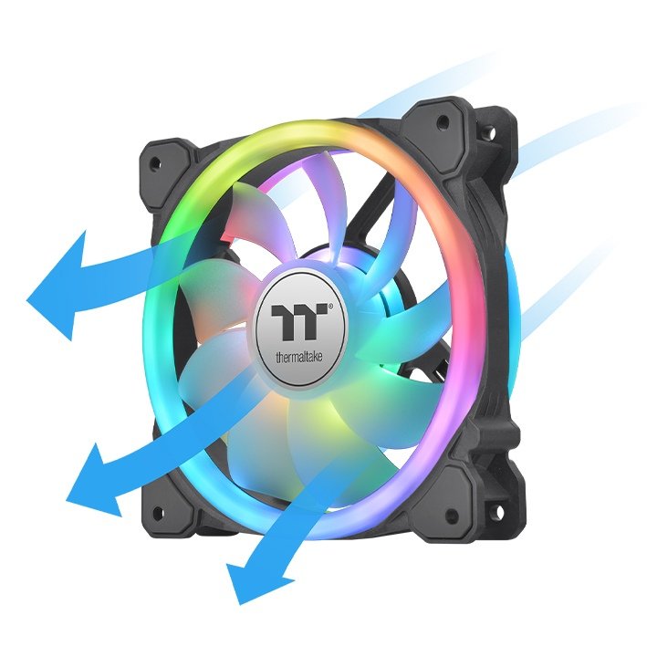 Ventilador Thermaltake Swafan 14 Rgb 140x140x25, Pack 3 + Controlador Cl-F138-Pl14sw-A