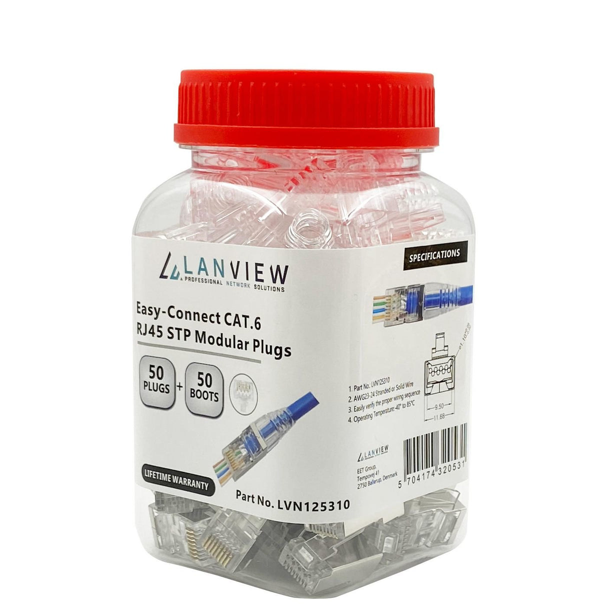 EAN 5704174320531 - Lanview LVN125310 conector RJ45 Transparente imagen 2