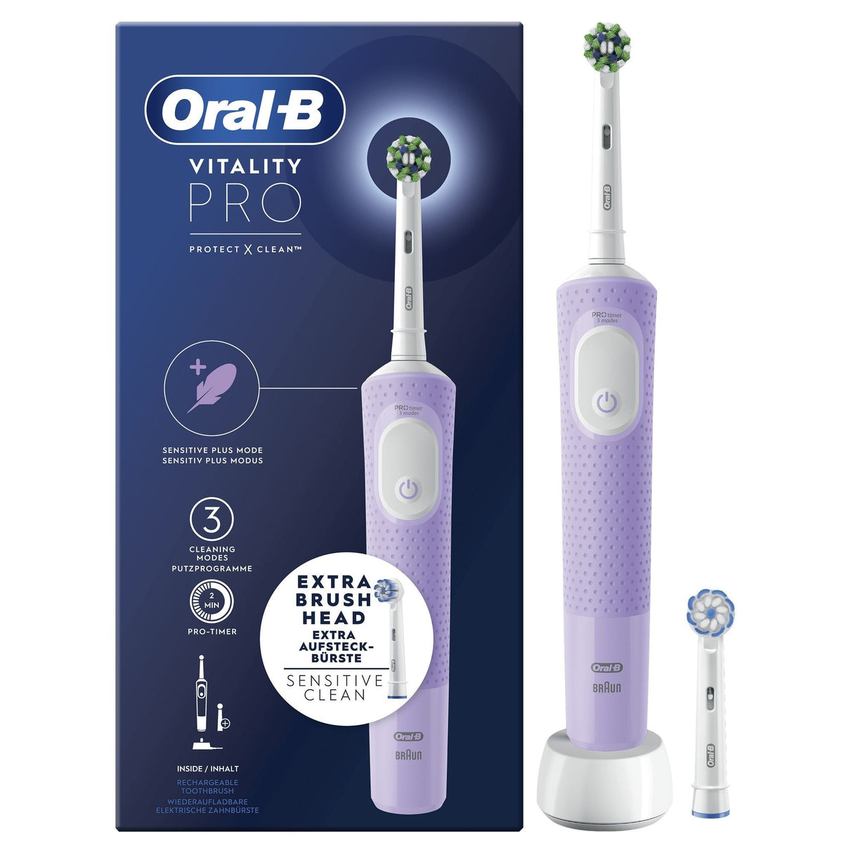 EAN 4210201432340 - Oral-B Vitality Pro Adulto Cepillo dental oscilante Violeta imagen 1