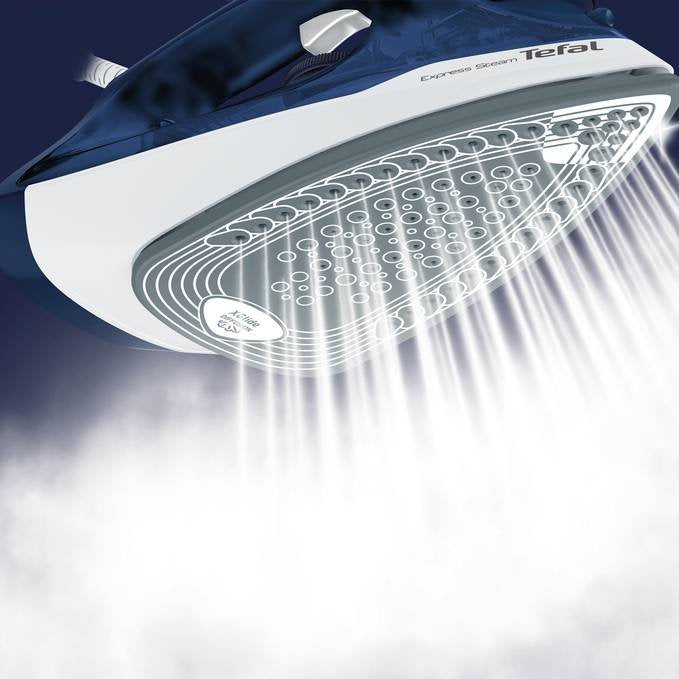 EAN 3121040081914 - Tefal FV2838 Plancha vapor-seco Suela de Cerilium 2400 W Azul, Blanco imagen 4