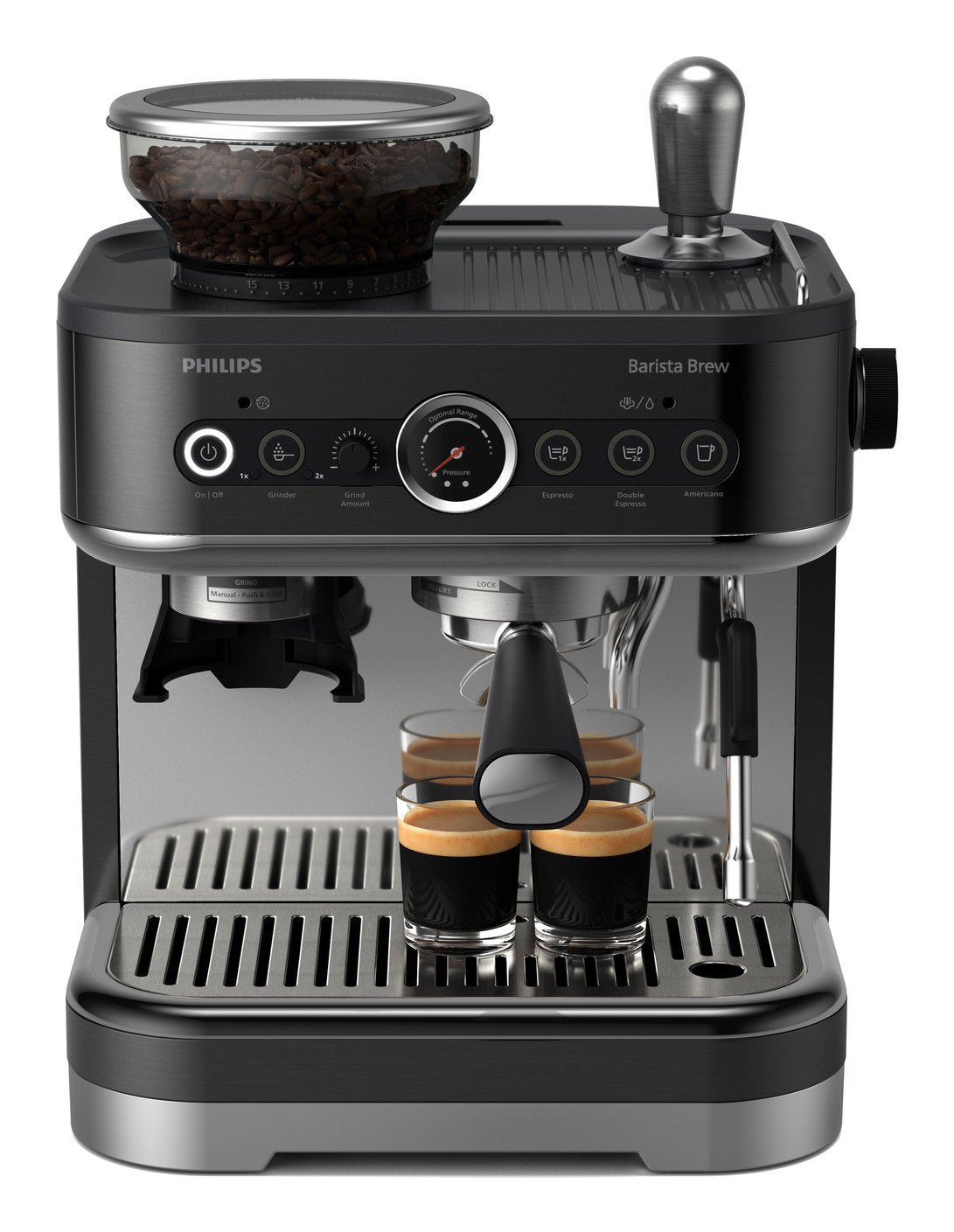 Philips Psa3218 10 Barista Brew Semi-Automatic Coffee Maker, Black