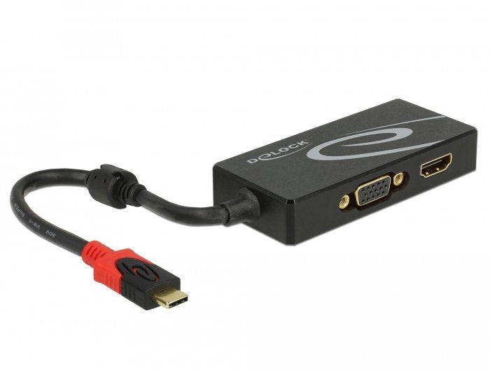 Usb Type-C Splitter (Dp Alt Mode) > 1 X Hdmi + 1 X Vga Out