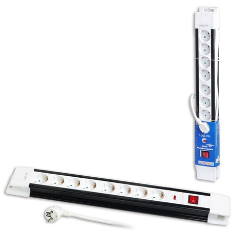 EAN 4052792012316 - LogiLink LPS207 base múltiple 3 m 8 salidas AC Negro, Blanco imagen 2