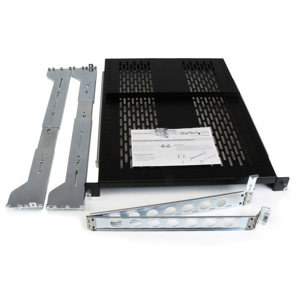 Startech Estante Ventilado Deslizante 2u Con Gesti