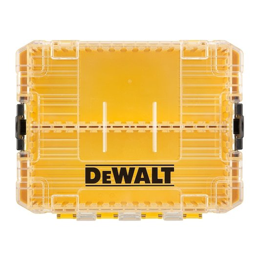 Maleta Dewalt Toughcase Mediana Amarilla, Vacía, Con Soportes Y Cajas A Granel