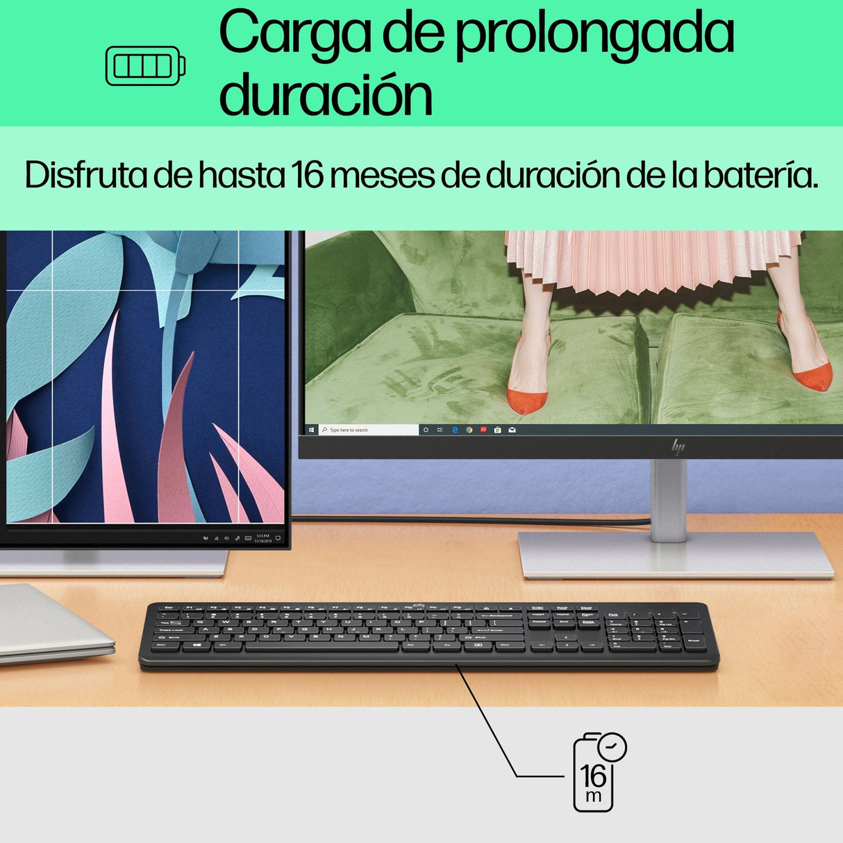 EAN 0195908430025 - HP 230 Wireless Keyboard teclado Universal RF inalámbrico QWERTY Negro imagen 8