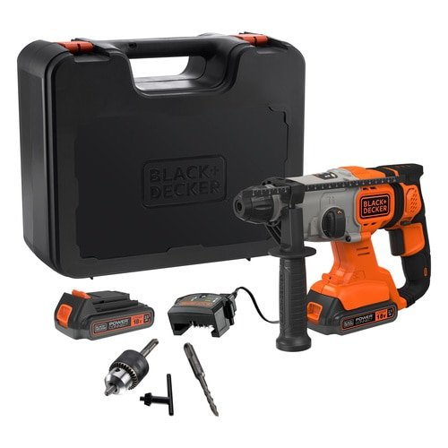 Martillo Combinado Inalámbrico Black+Decker -Bcd900e2k, 18 Voltios, Martillo Perforador Bcd900e2k-Qw