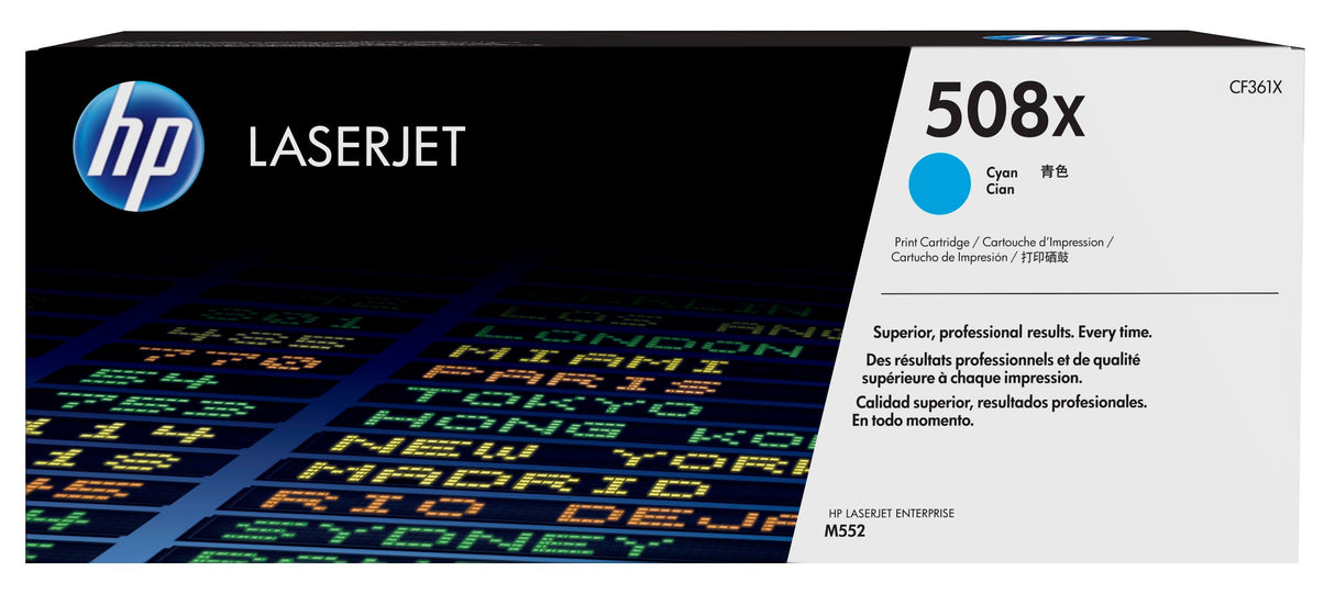 EAN 0888793237618 - HP 508X High Yield Cyan Original LaserJet Toner Cartridge cartucho de tóner 1 pieza(s) imagen 1