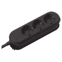 Regleta De Enchufes Bachmann Smart De 3 Vías, Negra 1,5 M, Sin Interruptor