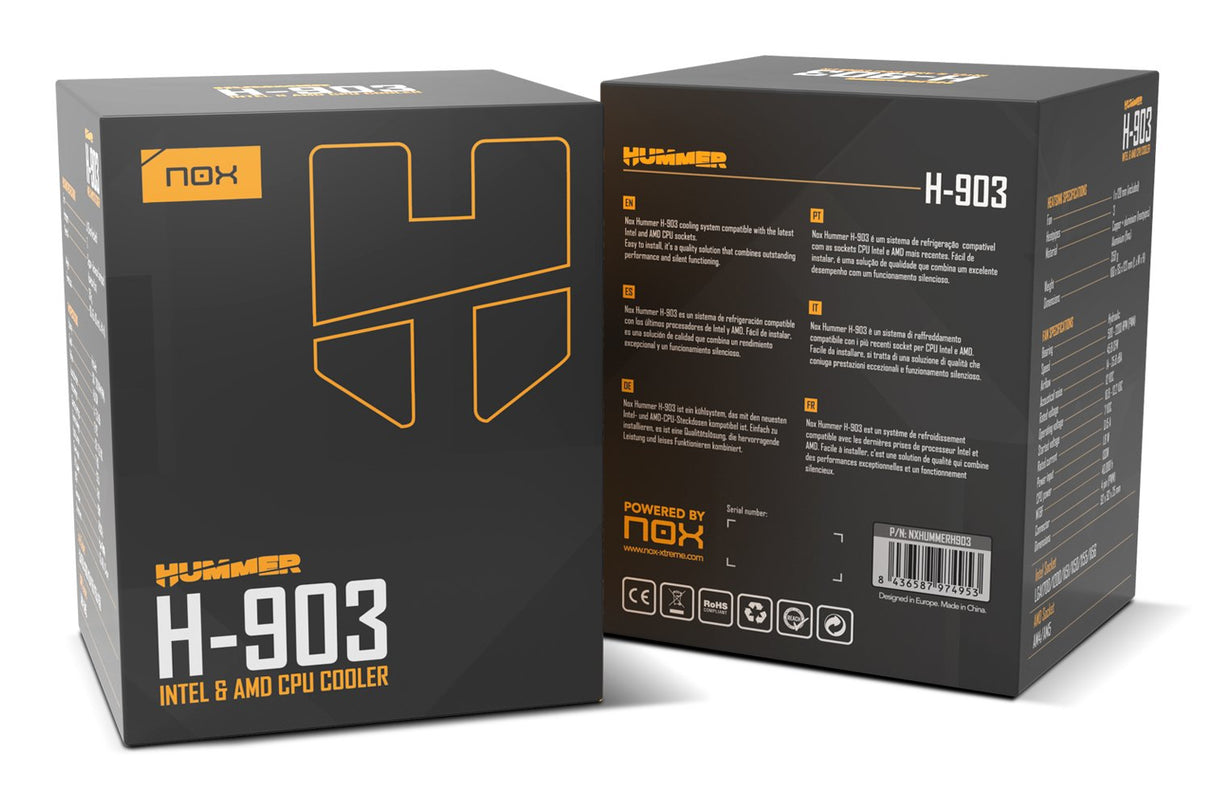 EAN 8436587974953 - NOX Hummer H-903 Procesador Refrigerador de aire 9,2 cm Negro imagen 7