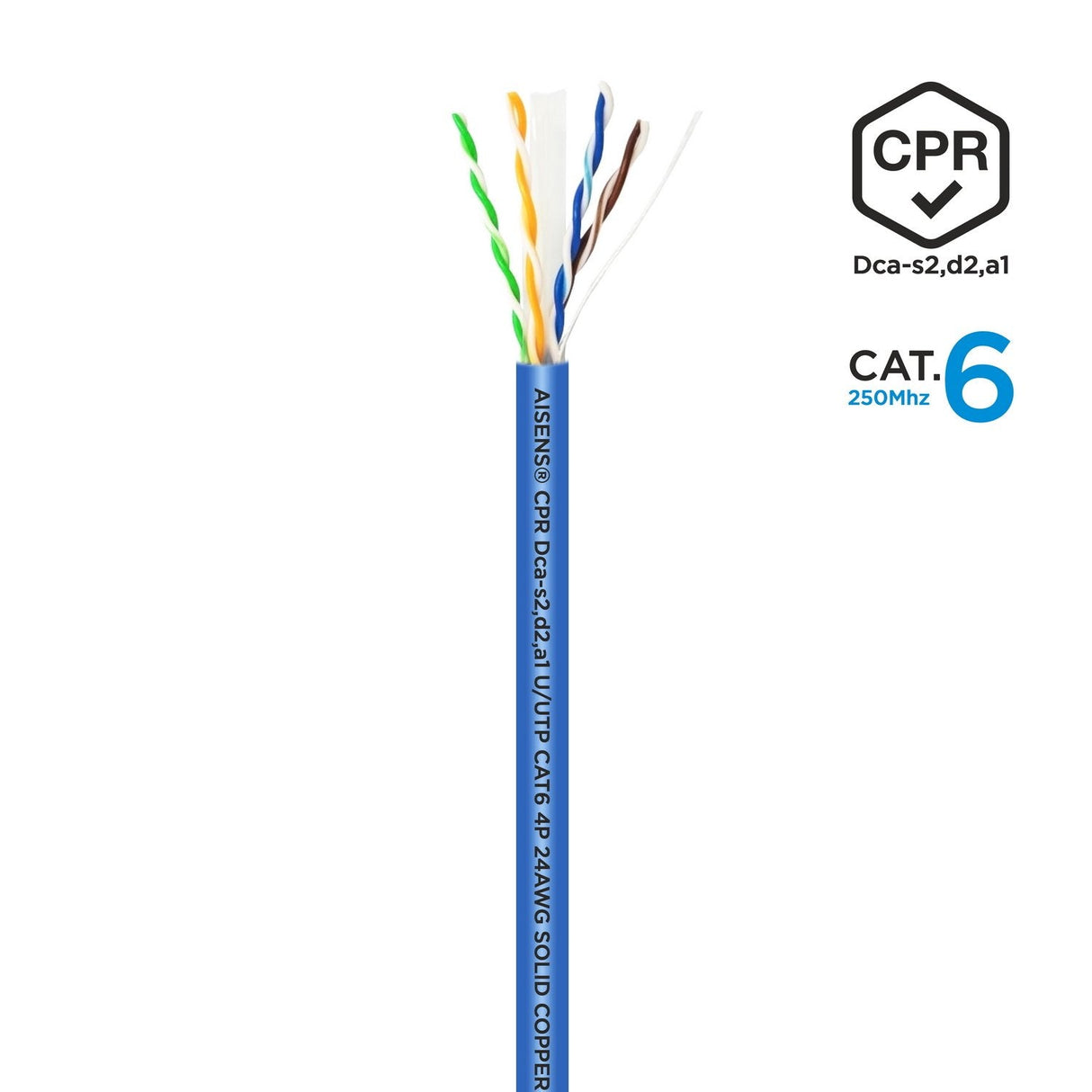Aisens Bobina Cable Rj45 Lszh Cpr Dca Cat.6 Utp Awg24 - 100m - Azul