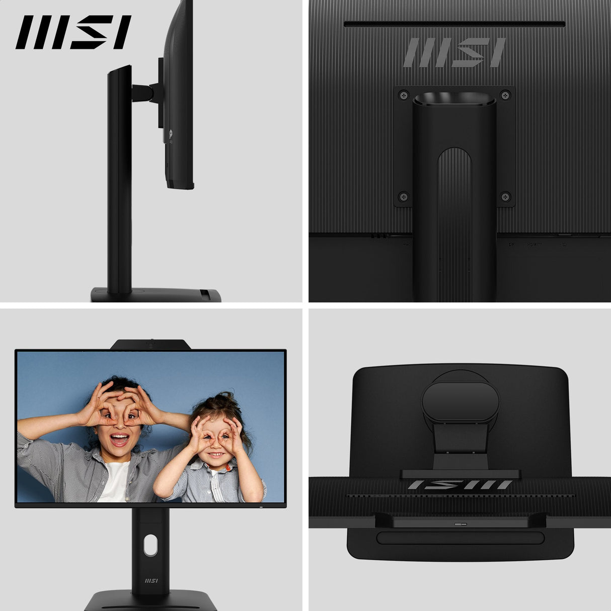 Msi Pro Mp242pmgde, Monitor Led 60 Cm (23,8 Pulgadas), Negro, Fullhd, Ips, Webcam, Micrófono, Hdmi, Dp, Vga, Hub Usb, Panel 120hz 9s6-3pd89t-002