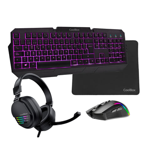 EAN 8437011128188 - CoolBox Pack gaming DeepX-Wing 2 teclado Ratón incluido Juego USB QWERTY Español Negro imagen 1