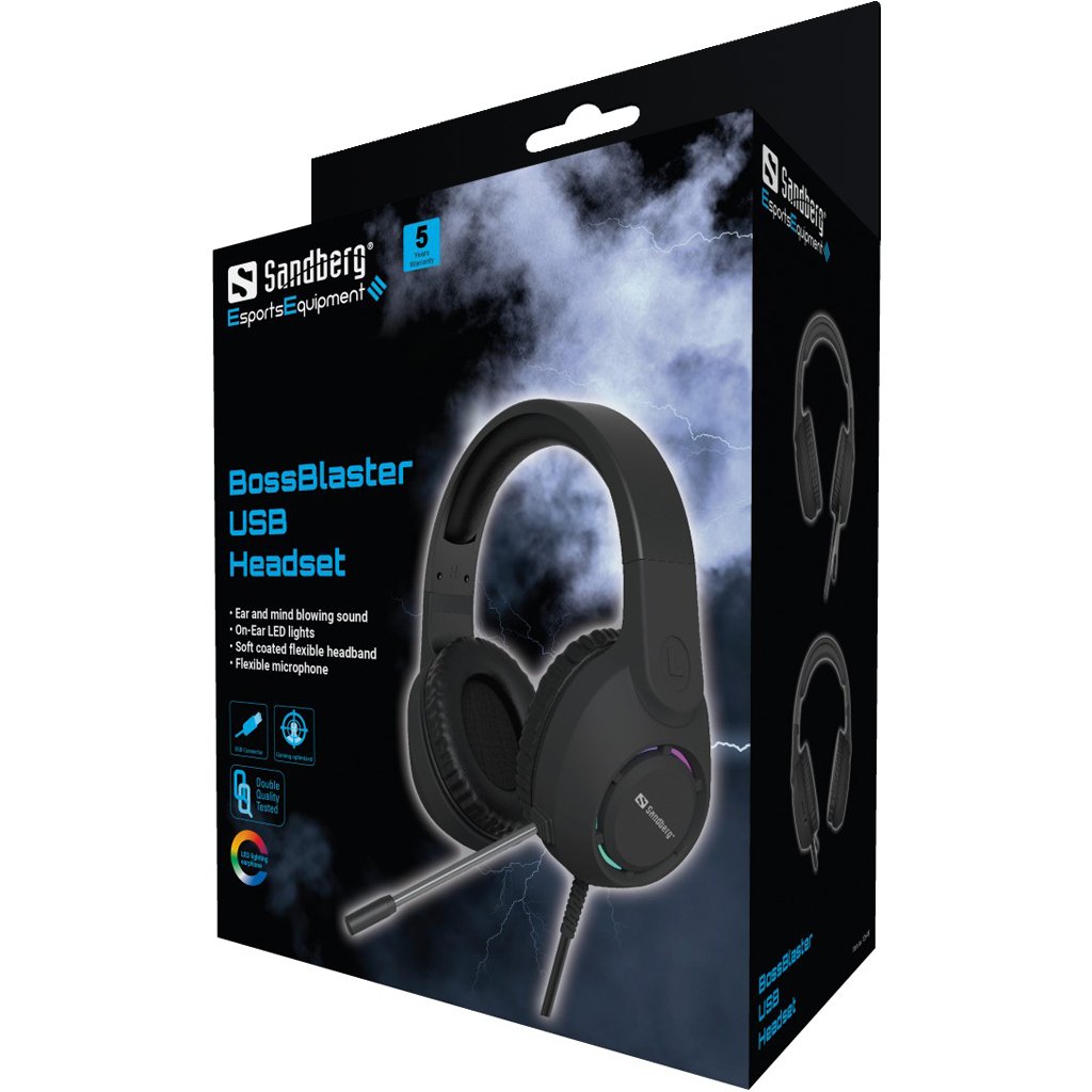 EAN 5705730126499 - Sandberg 126-49 auricular y casco Auriculares Alámbrico Diadema Juego USB tipo A Negro imagen 5