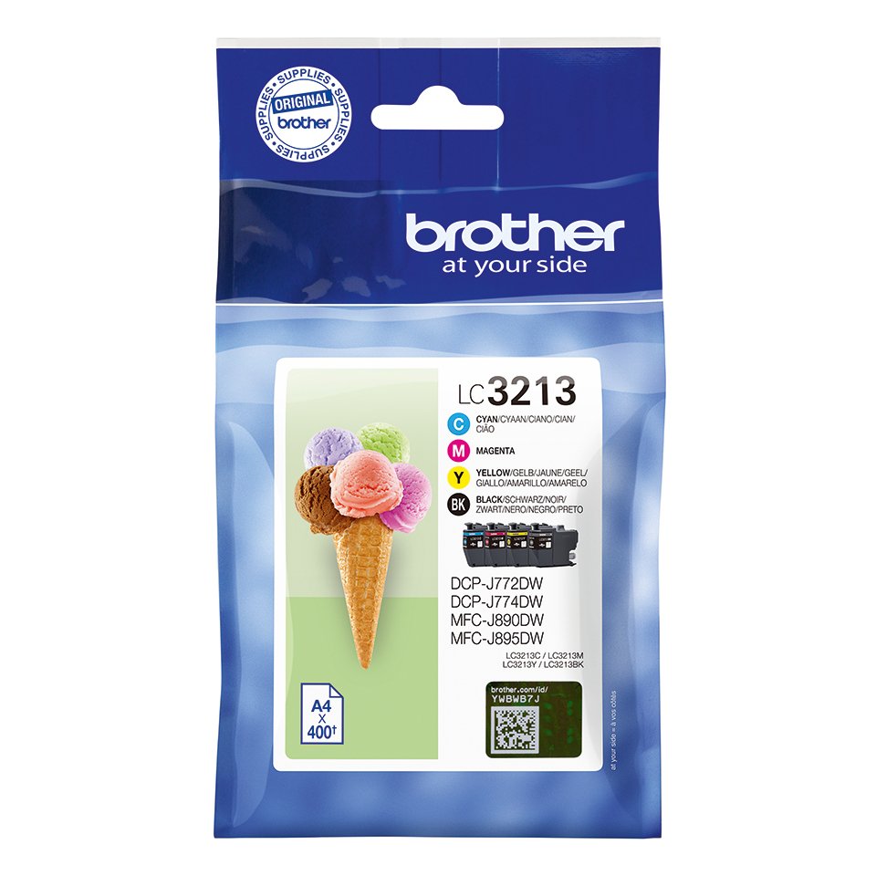 EAN 4977766780179 - Brother LC3213VAL cartucho de tinta 4 pieza(s) Original Alto rendimiento (XL) Negro, Cian, Magenta, Amari imagen 1