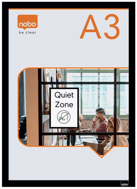 Nobo Pack De 2 Marcos Autoadhesivos Magneticos En Formato A3 - Colocacion En Vertical U Horizontal - Marco De Color
