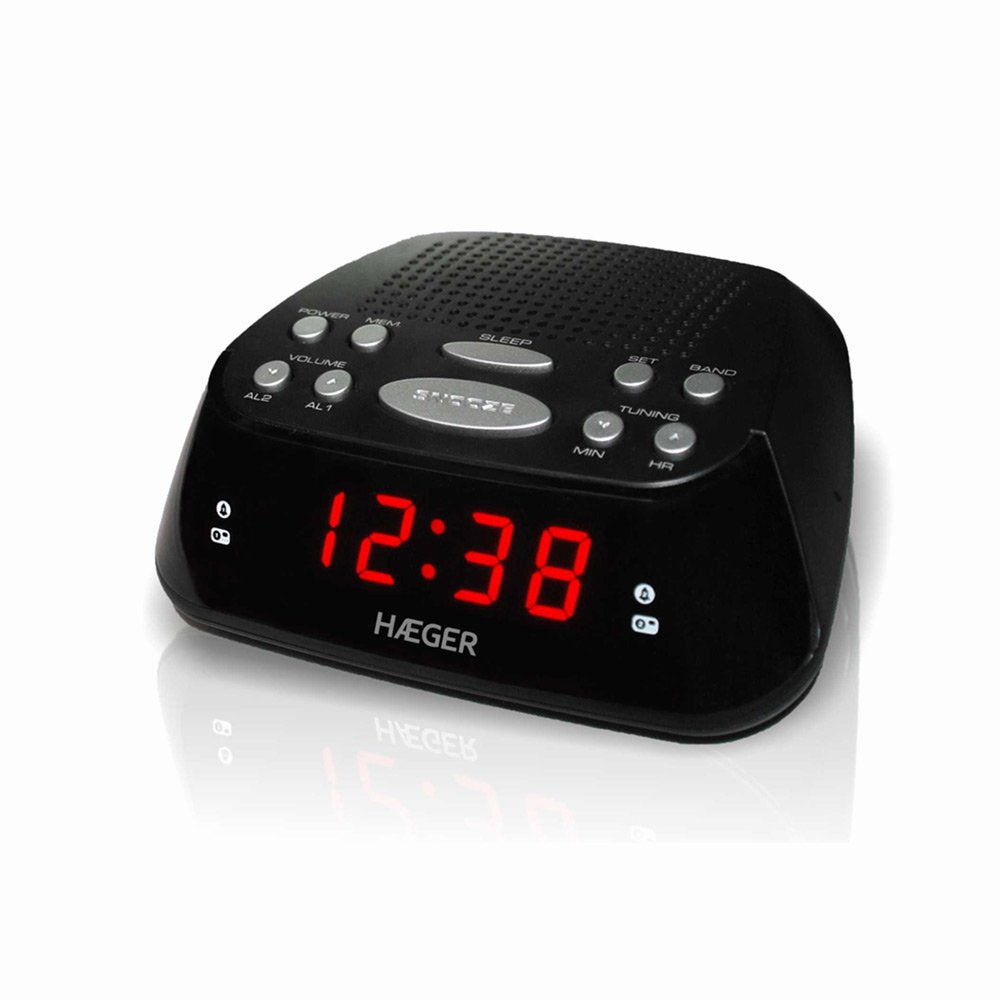 Haeger Ra-06b.005b Despertador Reloj Despertador Digital Negro