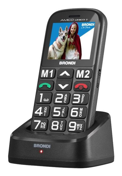 EAN 8015908820300 - Brondi Amico Unico+ 5,08 cm (2") Negro Teléfono básico imagen 1