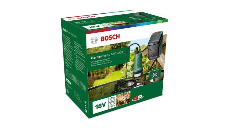 Bomba De Presión Bosch Gardenpump 18v-2000 Solo, Sumergible / 06008c4203